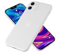 NALIA Funda Rígida Ultra Delgada para iPhone 12 Mini - Mate-Transparente & 0.3mm Fina - Phantom (Carcasa Ultrafina & Protección Total de Cámara) - Marca Alemana, Color:Blanco