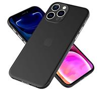 NALIA Funda Rígida Ultra Delgada para iPhone 13 Pro MAX - Mate-Transparente & 0.3mm Fina - Phantom (Carcasa Ultrafina & Protección Total de Cámara) - Marca Alemana, Color:Negro