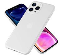 NALIA Funda Rígida Ultra Delgada para iPhone 13 Pro MAX - Mate-Transparente & 0.3mm Fina - Phantom (Carcasa Ultrafina & Protección Total de Cámara) - Marca Alemana, Color:Blanco