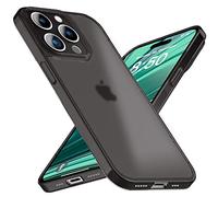 NALIA Funda Rígida Ultra Delgada para iPhone 14 Pro MAX - Mate-Transparente & 0.3mm Fina - Phantom (Carcasa Ultrafina & Protección Total de Cámara) - Marca Alemana, Color:Negro