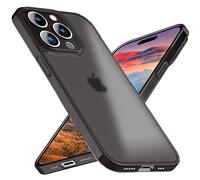 NALIA Funda Rígida Ultra Delgada para iPhone 15 Pro MAX - Mate-Transparente & 0.3mm Fina - Phantom (Carcasa Ultrafina & Protección Total de Cámara) - Marca Alemana, Color:Negro Transparente
