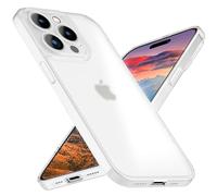 NALIA Funda Rígida Ultra Delgada para iPhone 15 Pro MAX - Mate-Transparente & 0.3mm Fina - Phantom (Carcasa Ultrafina & Protección Total de Cámara) - Marca Alemana, Color:Blanco Transparente