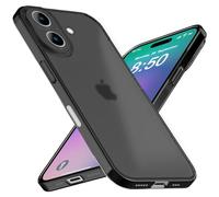 NALIA Funda Rígida Ultra Delgada para iPhone 16 Plus - Mate-Transparente & 0.3mm Fina - Phantom (Carcasa Ultrafina & Protección Total de Cámara) - Marca Alemana, Color:Negro Transparente