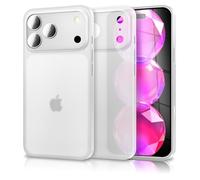 NALIA Funda Rígida Ultra Delgada para iPhone 17 Pro MAX - Mate-Transparente & 0.3mm Fina - Phantom (Carcasa Ultrafina & Protección Total de Cámara) - Marca Alemana, Color:Blanco Transparente