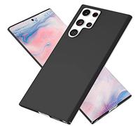 NALIA Funda Rígida Ultra Delgada para Samsung Galaxy S22 Ultra - Anti-Huellas & 0.5mm Fina - PUREFIT (Mate & Ligera) - Marca Alemana, Color:Negro