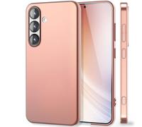 NALIA Funda Rígida Ultra Delgada para Samsung Galaxy S25 - Anti-Huellas & 0.5mm Fina - PUREFIT (Mate & Ligera) - Marca Alemana, Color:Oro Rosa Viejo