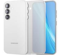 NALIA Funda Rígida Ultra Delgada para Samsung Galaxy S25 | Blanco Transparente, Protección De Cámara Integral, Acabado Frost, Material High-Tech, PHANTOM