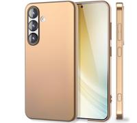 NALIA Funda Rígida Ultra Delgada para Samsung Galaxy S25 Plus - Anti-Huellas & 0.5mm Fina - PUREFIT (Mate & Ligera) - Marca Alemana, Color:Champán Oro