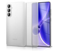 NALIA Funda Rígida Ultra Delgada para Samsung Galaxy S26 - Mate & 0.3mm Fina - Phantom (Carcasa Fina & Protección de Cámara Total) - Marca Alemana, Color:Blanco Transparente