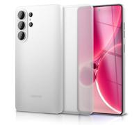 NALIA Funda Rígida Ultra Delgada para Samsung Galaxy S26 Ultra - Mate & 0.3mm Fina - Phantom (Carcasa Fina & Protección de Cámara Total) - Marca Alemana, Color:Blanco Transparente