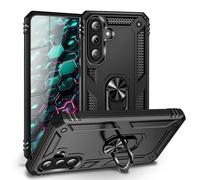 NALIA Funda Robusta para Samsung Galaxy A37 - Anillo 360° & Compatible Soporte Magnético - RINGDEFEND (Carcasa Militar) - Marca Alemana, Color:Negro