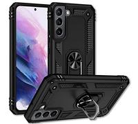 NALIA Funda Robusta para Samsung Galaxy S22 Plus - Anillo 360° & Compatible Soporte Magnético - RINGDEFEND (Carcasa Militar) - Marca Alemana, Color:Negro