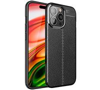 NALIA Funda Silicona Efecto Cuero para iPhone 14 Pro - Agarre & Mate - Barron Carcasa Protectora (Anti-Huellas, Antigolpes & Fina) - Marca Alemana