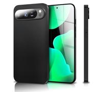 NALIA Funda Silicona Mate para Google Pixel 10 Pro XL - Slim, Negra & Antideslizante - Strider (Protección Cámara, Suave & Antichoque) - Marca Alemana