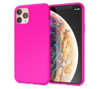 NALIA Funda Silicona Neón para iPhone 11 Pro MAX - Soft-Touch & Señal Neón - NEONSHOCK (Carcasa Protectora) - Marca Alemana, Color:Pink Rosa