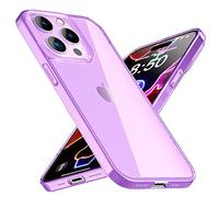 NALIA Funda Silicona Neón para iPhone 14 Pro MAX - Color Señal Vibrante & Lente - Vibe (Carcasa Transparente) - Marca Alemana, Color:Morado