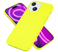 NALIA Funda Silicona Neón para iPhone 15 Plus - Soft-Touch & Señal Neón - NEONSHOCK (Carcasa Protectora) - Marca Alemana, Color:Amarillo