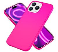 NALIA Funda Silicona Neón para iPhone 15 Pro - Soft-Touch & Señal Neón - NEONSHOCK (Carcasa Protectora) - Marca Alemana, Color:Pink Rosa