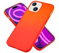 NALIA Funda Silicona Neón para iPhone 15 - Soft-Touch & Señal Neón - NEONSHOCK (Carcasa Protectora) - Marca Alemana, Color:Naranja