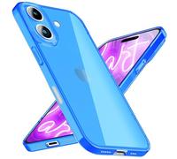 NALIA Funda Silicona Neón para iPhone 16 - Color Señal Vibrante & Lente - Vibe (Carcasa Transparente) - Marca Alemana, Color:Azul