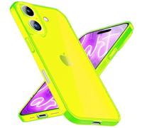 NALIA Funda Silicona Neón para iPhone 16 Plus - Color Señal Vibrante & Lente - Vibe (Carcasa Transparente) - Marca Alemana, Color:Amarillo