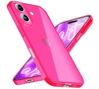 NALIA Funda Silicona Neón para iPhone 16 Plus - Color Señal Vibrante & Lente - Vibe (Carcasa Transparente) - Marca Alemana, Color:Pink Rosa