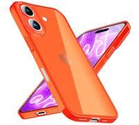 NALIA Funda Silicona Neón para iPhone 16 Plus - Color Señal Vibrante & Lente - Vibe (Carcasa Transparente) - Marca Alemana, Color:Naranja