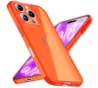 NALIA Funda Silicona Neón para iPhone 16 Pro - Color Señal Vibrante & Lente - Vibe (Carcasa Transparente) - Marca Alemana, Color:Naranja