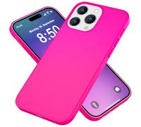NALIA Funda Silicona Neón para iPhone 16 Pro - Soft-Touch & Señal Neón - NEONSHOCK (Carcasa Protectora) - Marca Alemana, Color:Pink Rosa
