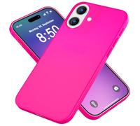 NALIA Funda Silicona Neón para iPhone 16 - Soft-Touch & Señal Neón - NEONSHOCK (Carcasa Protectora) - Marca Alemana, Color:Pink Rosa