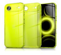 NALIA Funda Silicona Neón para iPhone 17 Air - Color Señal Vibrante & Lente - Vibe (Carcasa Transparente) - Marca Alemana, Color:Amarillo