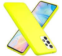NALIA Funda Silicona Neón para Samsung Galaxy A33 - Soft-Touch & Señal Neón - NEONSHOCK (Carcasa Protectora) - Marca Alemana, Color:Amarillo