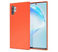 NALIA Funda Silicona Neón para Samsung Galaxy Note 10 Plus/Note 10 Plus 5G - Soft-Touch & Señal Neón - NEONSHOCK (Carcasa Protectora) - Marca Alemana, Color:Naranja