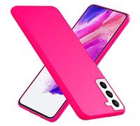 NALIA Funda Silicona Neón para Samsung Galaxy S21 FE - Soft-Touch & Señal Neón - NEONSHOCK (Carcasa Protectora) - Marca Alemana, Color:Pink Rosa