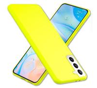 NALIA Funda Silicona Neón para Samsung Galaxy S22 - Soft-Touch & Señal Neón - NEONSHOCK (Carcasa Protectora) - Marca Alemana, Color:Amarillo