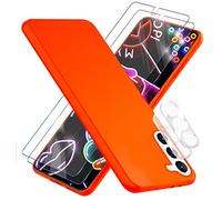 NALIA Funda Silicona Neón para Samsung Galaxy S23 Plus - Soft-Touch & Señal Neón - NEONSHOCK (Carcasa Protectora) - Marca Alemana, Color:Naranja