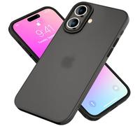 NALIA Funda Silicona para iPhone 16 - Mate & Grip Soft-Touch - ASTRON (Carcasa TPU Flexible & Antigolpes) - Marca Alemana, Color:Gris Transparente