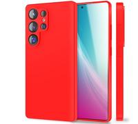 NALIA Funda Silicona para Samsung Galaxy S25 Ultra - Protección Cámara & Forro - Phoenix (Carcasa Soft-Touch) - Marca Alemana, Color:Rojo Llama