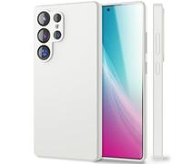 NALIA Funda Silicona para Samsung Galaxy S25 Ultra - Protección Cámara & Forro - Phoenix (Carcasa Soft-Touch) - Marca Alemana, Color:Blanco Nieve