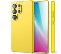 NALIA Funda Silicona para Samsung Galaxy S25 Ultra - Protección Cámara & Forro - Phoenix (Carcasa Soft-Touch) - Marca Alemana, Color:Amarillo Neón