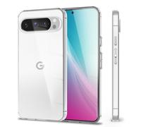 NALIA Funda Silicona Transparente para Google Pixel 9 Pro XL - Anti-Amarillo & Antideslizante - Glaze (Carcasa Cristalina, Fina & Antichoque) - Marca Alemana
