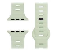 NALIA Motion Correa de Silicona Compatible con Apple Watch Correa iWatch Series SE/10/9/8/7/6/5/4/3/2/1, 38/40/41/42mm, Correa Deportiva Suave con Cierre de Pasador, Color:Verde Pacífico