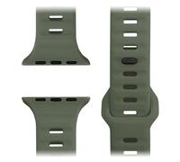 NALIA Motion Correa de Silicona Compatible con Apple Watch Correa iWatch Series SE/10/9/8/7/6/5/4/3/2/1, 38/40/41/42mm, Correa Deportiva Suave con Cierre de Pasador, Color:Verde Musgo