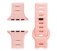 NALIA Motion Correa de Silicona Compatible con Apple Watch Correa iWatch Series SE/10/9/8/7/6/5/4/3/2/1, 38/40/41/42mm, Correa Deportiva Suave con Cierre de Pasador, Color:Rosa Pálido
