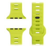 NALIA Motion Correa de Silicona Compatible con Apple Watch Correa iWatch Series SE/10/9/8/7/6/5/4/3/2/1, 38/40/41/42mm, Correa Deportiva Suave con Cierre de Pasador, Color:Amarillo Neón