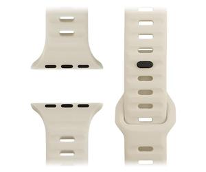 NALIA Motion Correa de Silicona Compatible con Apple Watch Correa iWatch Series SE/10/9/8/7/6/5/4/3/2/1, 38/40/41/42mm, Correa Deportiva Suave con Cierre de Pasador, Color:Estrella Polar