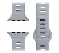 NALIA Motion Correa de Silicona Compatible con Apple Watch Correa iWatch Series Ultra/SE 10 9 8 7 6 5 4 3 2 1, 42/44/45/46/49mm, Correa Deportiva Suave con Cierre de Pasador, Color:Gris Arena