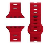 NALIA Motion Correa de Silicona Compatible con Apple Watch Correa iWatch Series Ultra/SE 10 9 8 7 6 5 4 3 2 1, 42/44/45/46/49mm, Correa Deportiva Suave con Cierre de Pasador, Color:Carmín