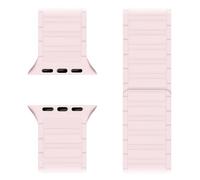 NALIA Nexus Correa Magnética Compatible con Apple Watch Correa Series Ultra/SE 10 9 8 7 6 5 4 3 2 1, 42/44/45/46/49mm, Silicona Transpirable, Banda Deportiva, Color:Rosa Pálido