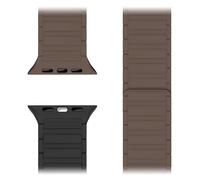 NALIA Nexus Correa Magnética Compatible con Apple Watch Correa Series Ultra/SE 10 9 8 7 6 5 4 3 2 1, 42/44/45/46/49mm, Silicona Transpirable, Banda Deportiva, Color:Marrón Moca
